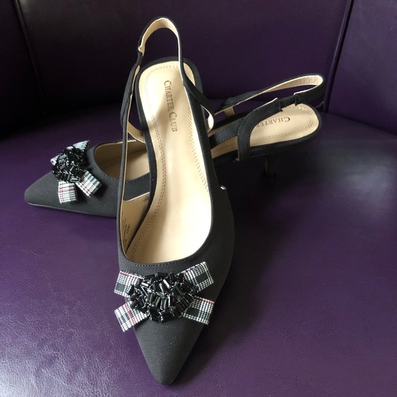 Charter Club Shoes - 💕Host Pick - Charter Club Lollee Pointed Toe Black Sing Backs